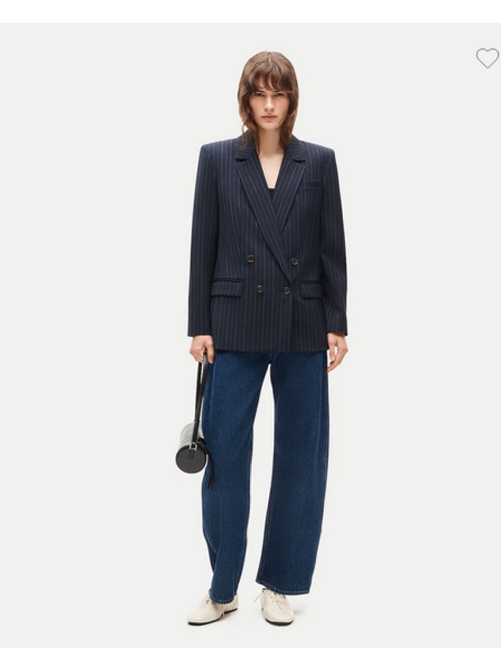 J.Crew Agnes Blazer Sample in Navy Pinstripe - Size 2 - NWOT